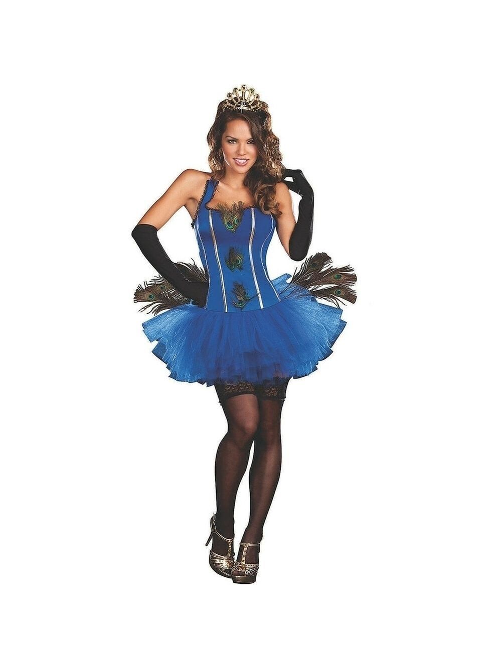 Dreamgirl Blue and Black Peacock Dance Costume